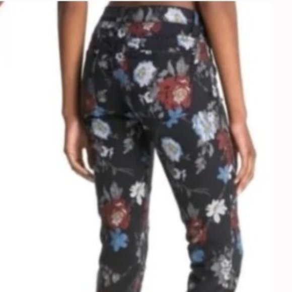 Current/Elliott The Stiletto Skinny Jeans in in Black Wildflower- Sz. 26 - Picture 2 of 12
